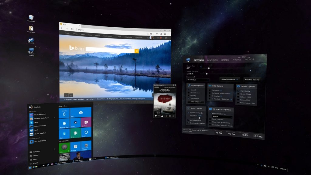 Imagen demostrativa de Virtual Desktop en ver Películas y series en Oculus Quest 2