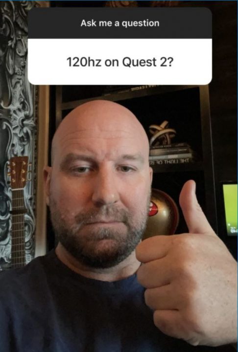 Vicepresidente de VR Facebook afirmando la salida de 120Hz en Quest 2
