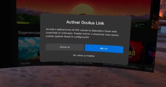 Activar Oculus Link