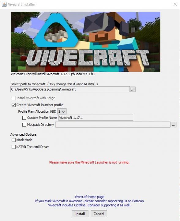 Instalador Vivecraft Minecraft Realidad Virtual