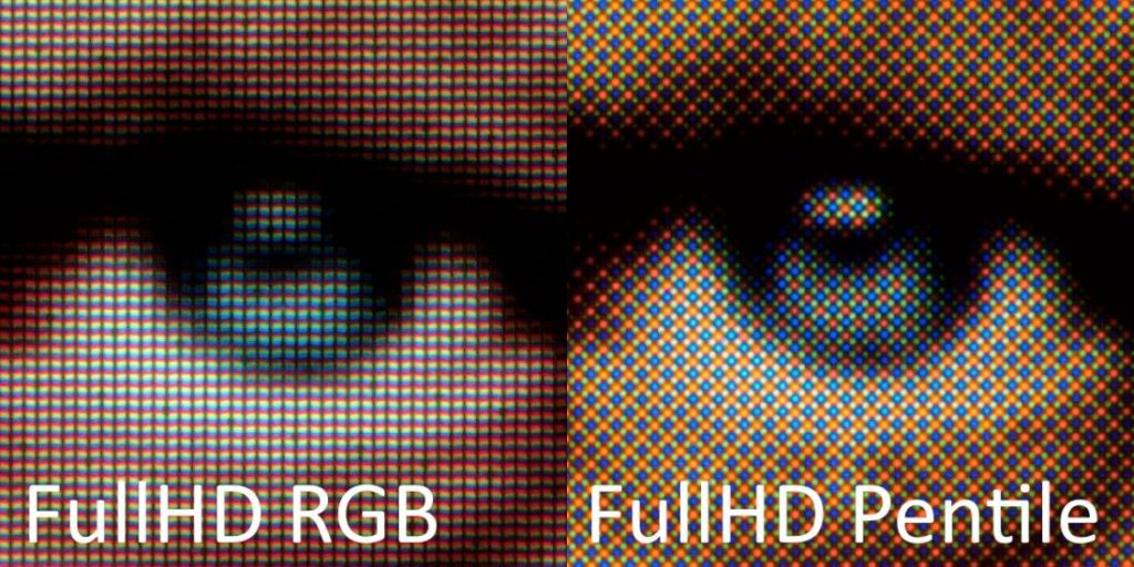 Diferencia entre RGB vs Pentile