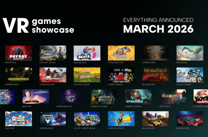 Resumen de todos los anuncios del VR Games Showcase de marzo de 2026