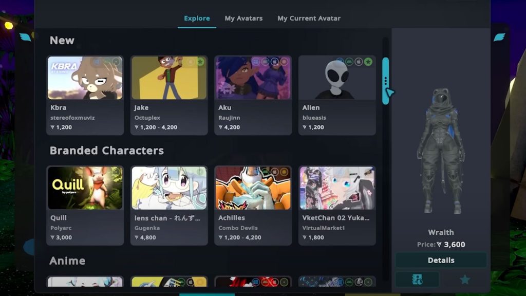VRChat Avatar Marketplace